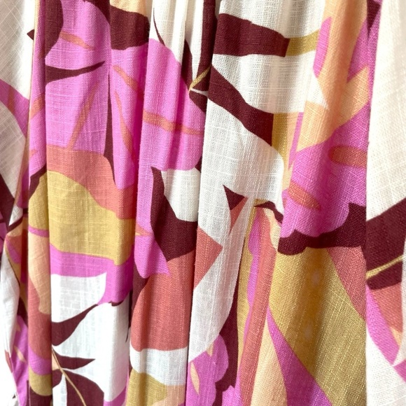 MINKPINK Kali Mini Dress Linen Blend Floral Lightweight Tie Waist - Picture 6 of 13